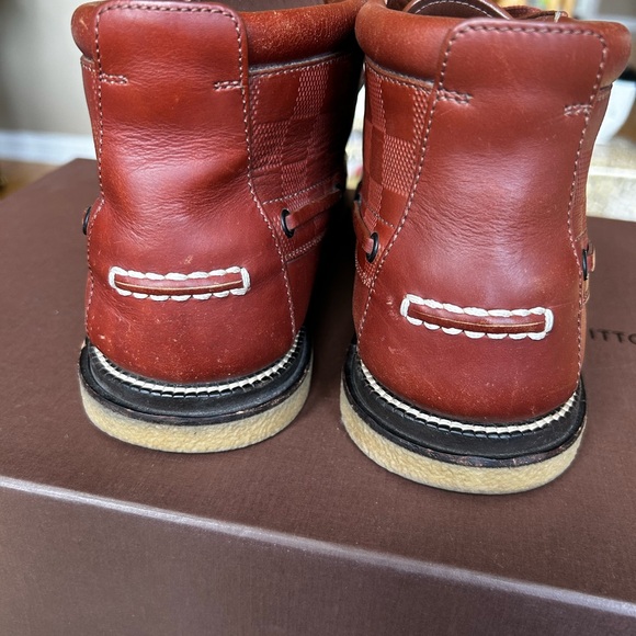 Louis Vuitton Brown Damier Ankle Top Boots - Picture 4 of 11